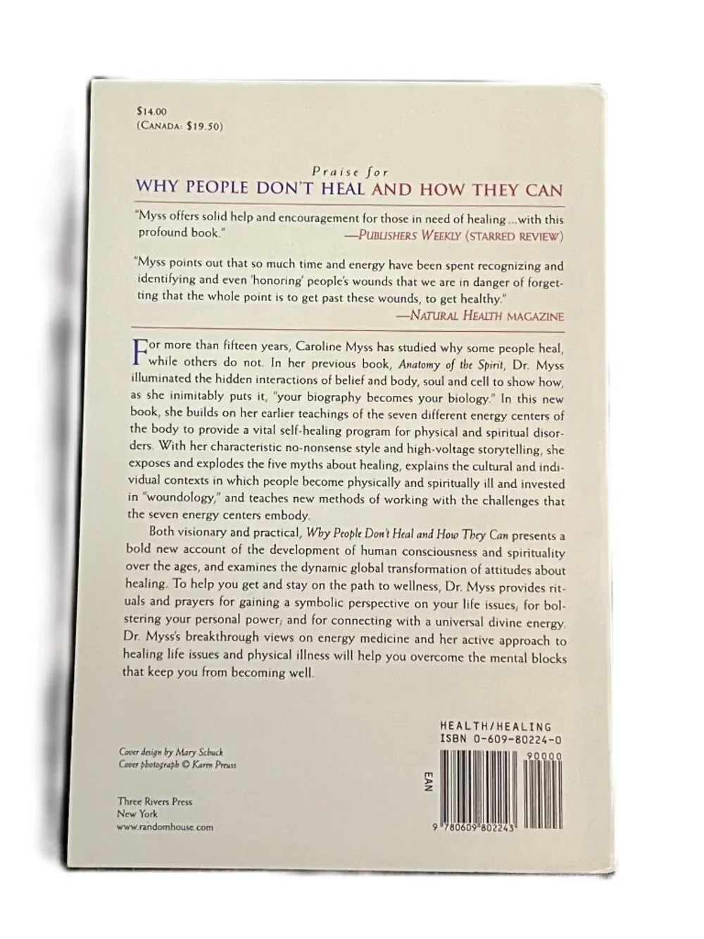 Why People Don't Heal and How They Can by Caroline Myss, Ph.D.